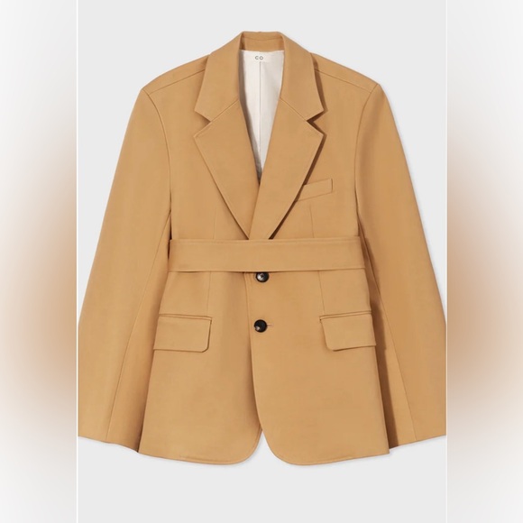 co Jackets & Blazers - Co Canvas Belted Blazer in Cotton 
Butterscotch
Size M